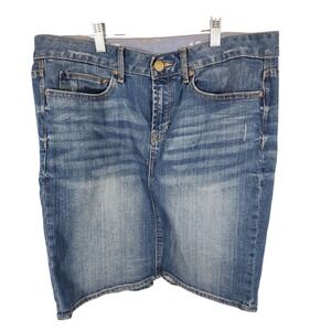 GAP 1969 Womens Distressed Denim Pencil Skirt Size 30/10